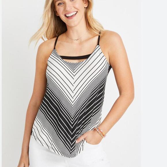 Maurices Tops - Maurices Black Stripe Tank Top Large